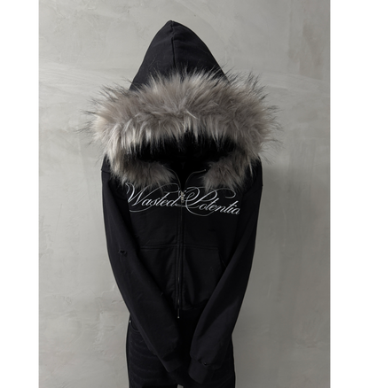 FUR ZIPUP - DETACHABLE