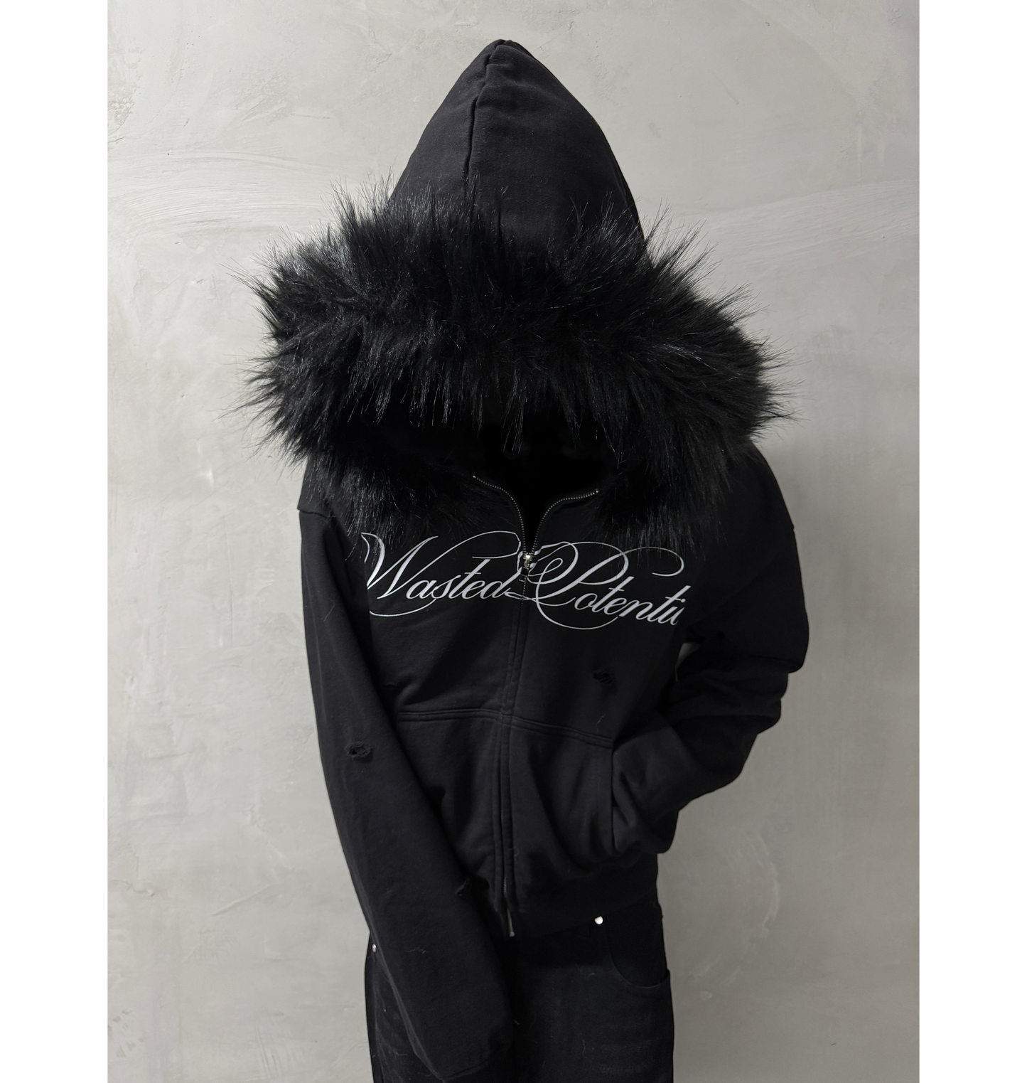 FUR ZIPUP - DETACHABLE