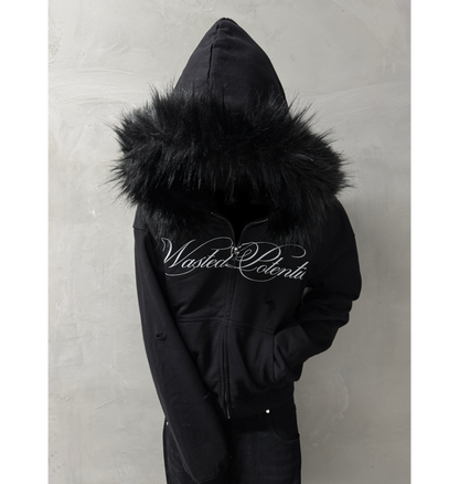 FUR ZIPUP - DETACHABLE
